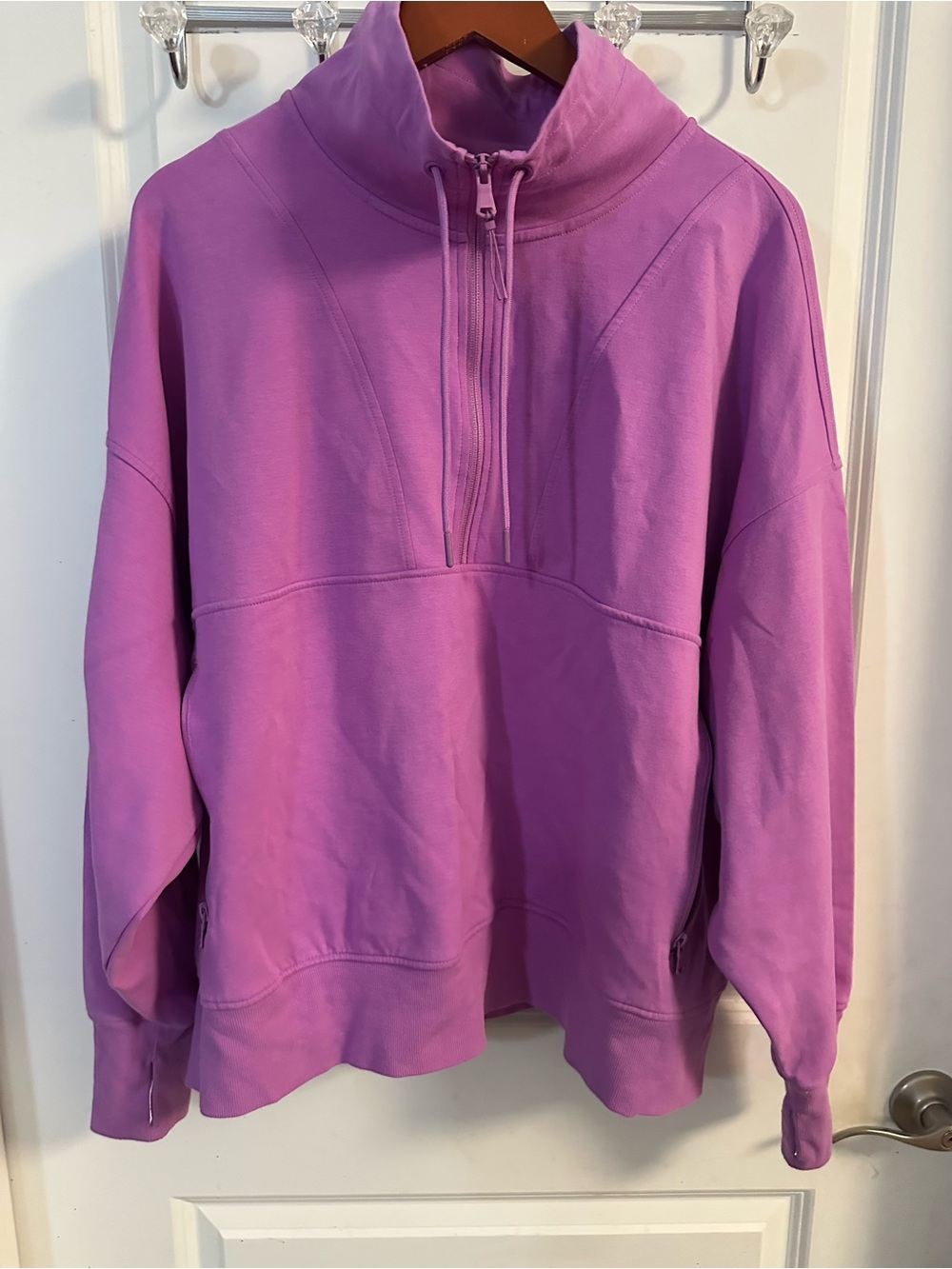 Old Navy Lavender Half-Zip Pullover Hoodie